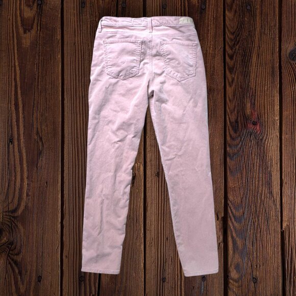 AG Adriano Goldschmied Pink Fine Wale Corduroy Prima Cigarette Ankle Pants 28 - Picture 6 of 6